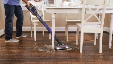 Акумуляторний пилосос BLACK+DECKER 4в1 для дому та тварин, 36В, 2.0А·год, без мішка, з електрощіткою для шерсті, 2в1 щілинна насадка, настінне кріплення, сріблясто-фіолетовий