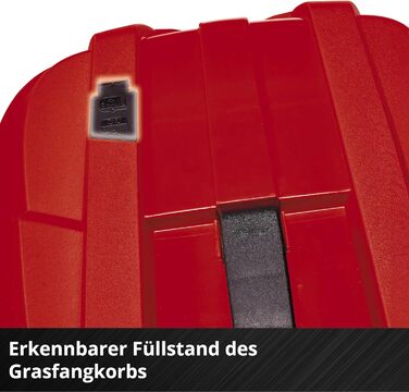 Акумуляторний газонокосарка Einhell GE-CM 36/33 Li Kit Power X-Change (36 В, ширина косіння 33 см, до 250 м², кошик 30 л, висота стрижки 25-65 мм, 2 x 2.5 Ah акумулятори + 2 зарядні пристрої)