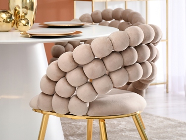 Стілець Mebel-Partner, велюр, бежевий, 1 шт.