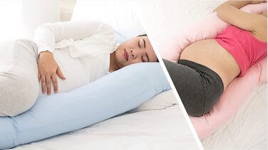 Подушка для вагітних SMOOTHY XXL U-подібна, бавовна, 150x80 см, для сну на боці, для годування та підтримки малюка, знімний і праний чохол