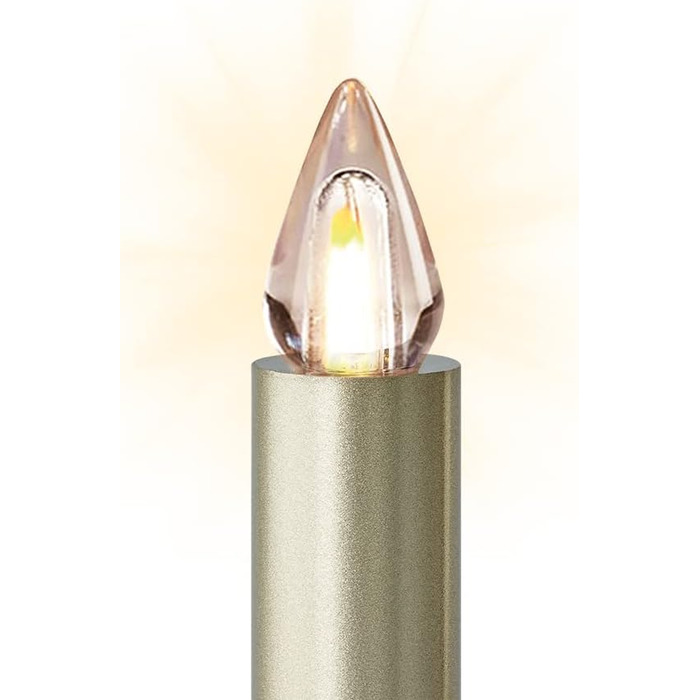 LED свічки для ялинки Lumix® SuperLight Flame, 6 шт., 9 см, тепле біле світло, розширений набір