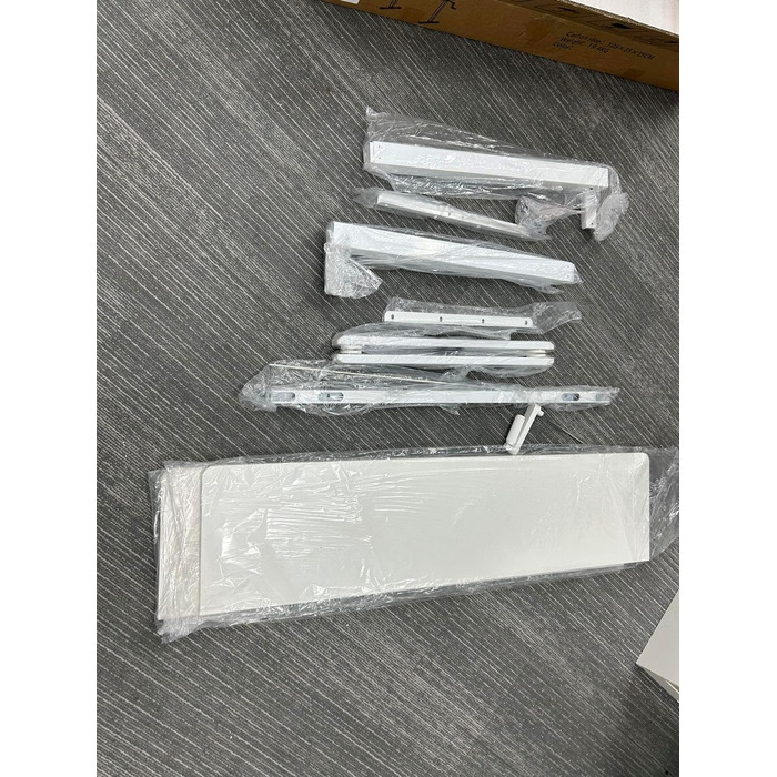 Стіл для роботи з регулюванням висоти 120×60 см, білий, ручне керування, стільниця з ДСП стійка до подряпин і забруднень, посилена металева рама з вуглецевої сталі