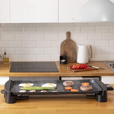 Електричний гриль Cecotec Tasty&Grill 2000 InoxStone, 2000 Вт, антипригарна поверхня з ефектом каменю та сталевим корпусом