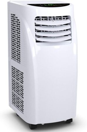 Мобільний кондиціонер COSTWAY 4-в-1, 7000 BTU, осушувач повітря, 2,6 кВт, з пультом, таймером та гнучким шлангом, для кімнат 10-20 м², режим сну, температура 17-30℃