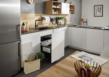 Система для сортування сміття BLANCO SELECT II 60/2 Orga для шаф 60 см, висувна органайзерна шухляда, 1×30 л і 1×19 л відро, глибина 400 мм