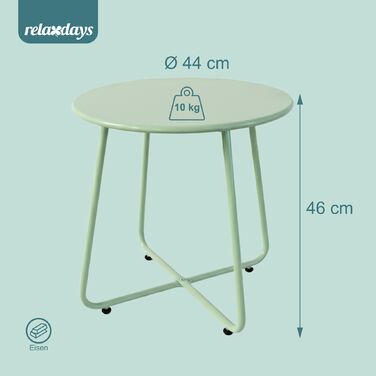 Relaxdays Додатковий столик зі сталі, стійкий до погодних умов