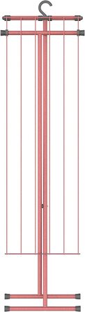 Сушарка для білизни Rörets Compact Rosé, 5,5 м, металева, компактна, гачки для зберігання, 90x32x83 см, шведська якість