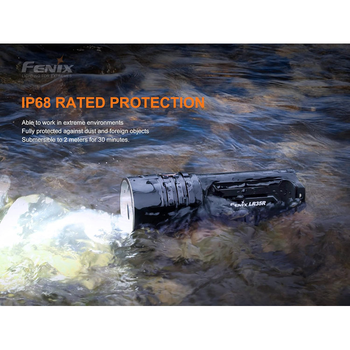 Ліхтар Fenix LR35R LED 10000 люмен, компактний, чорний