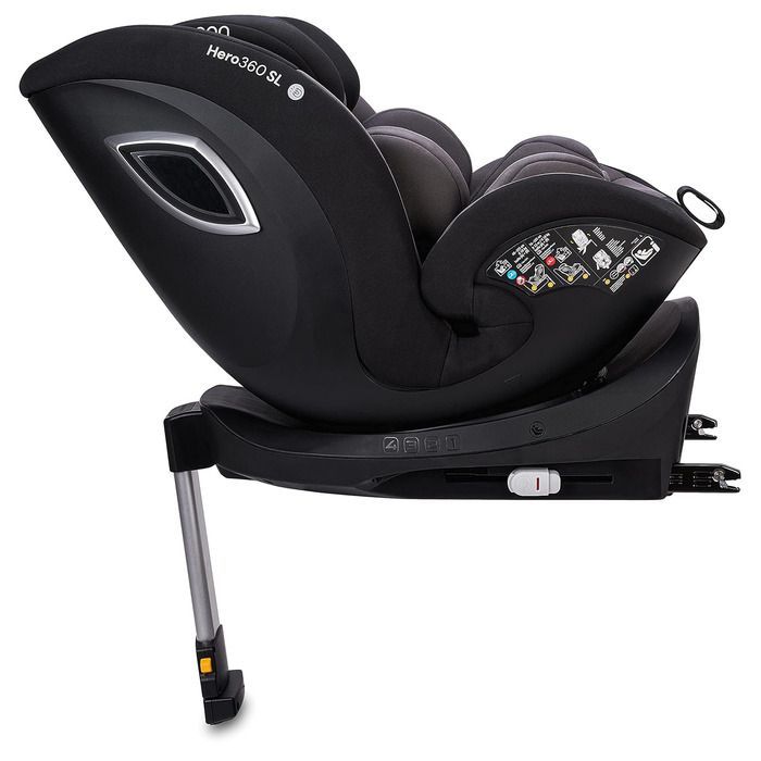 Дитяче автокрісло Osann Hero360 SL i-Size з поворотом, із опорою, Reboarder, 40-105 см, Twill Navy
