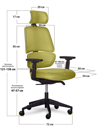 Крісло Mealux Leo Air Plus Green (арт.Y-546 KZ)