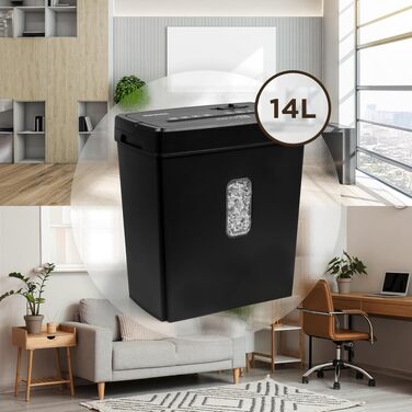 Шредер Duronic PS657 для офісу та дому, знищувач паперу P2