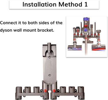 Кріплення-органайзер для аксесуарів Dyson Gen5, V15, V12, V11, V10, V8, V7 – тримач для насадок (10 гнізд, 2 шт)