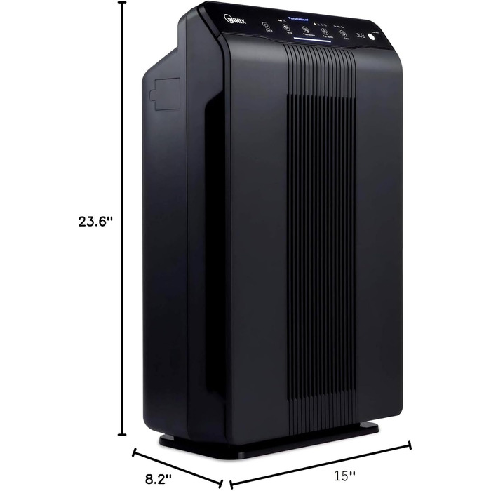 Очищувач повітря Winix 5500-2 для алергіків та курців, PlasmaWave, CADR 390м³/год, до 99м², датчик якості повітря, авто- та нічний режими, чорний