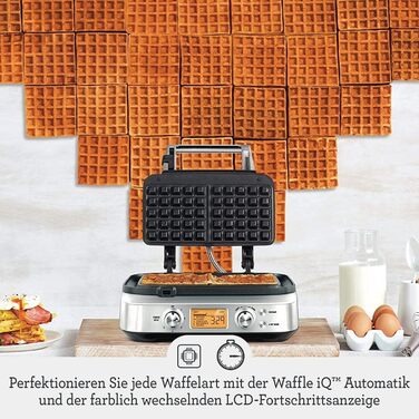 Електрична вафельниця Sage The Smart Waffle Pro з нержавіючої сталі