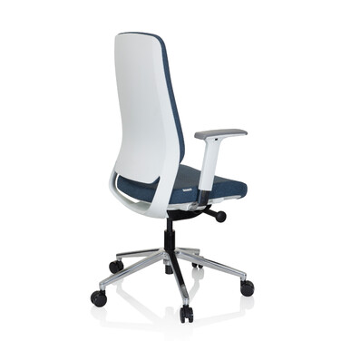Офісне крісло / поворотне крісло CHIARO T4 WHITE тканина синя hjh OFFICE