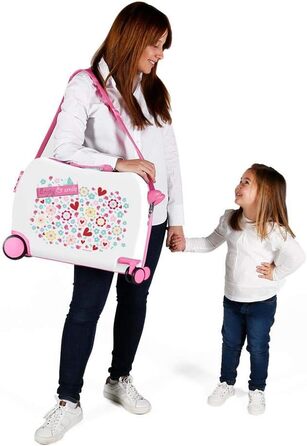Дитяча валіза Movom Happy Time, жорсткий ABS, 50×38×20 см, комбінований замок, 34 л, 2,1 кг, 4 колеса, ручна поклажа, багато кольорів, для катання, 360°