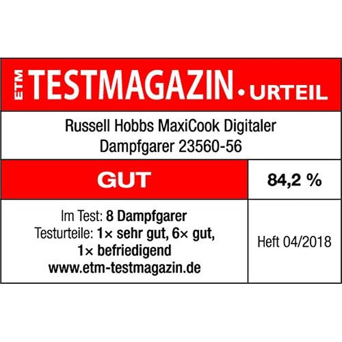 Рисівварка Russell Hobbs 19750-56 з функцією підігріву та парової обробки, антипригарне покриття, мірний стакан та ложка, скляна кришка