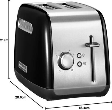 Тостер KitchenAid CLASSIC на 2 скибки, 1.8 кг, чорний