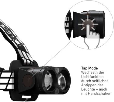 Ліхтар налобний Ledlenser H19R Signature, 4000 лм, LED, акумуляторний, водонепроникний IP67, з червоним світлом, Bluetooth, USB-магнітна зарядка, для шолома, для MTB, Outdoor, преміум-якість