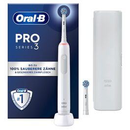 Електричні зубні щітки Oral-B Pro 3 3900, набір з 2 шт. та 3 насадками, 3 режими чищення, 360° контроль тиску, White/Black
