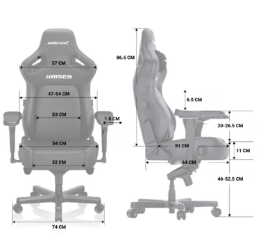 Крісло ігрове Anda Seat Kaiser 4 Black PVC Size XL