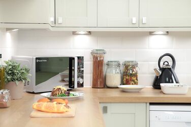 Компактна мікрохвильова піч Russell Hobbs RHM2076S, 800 Вт, 20 л, срібляста