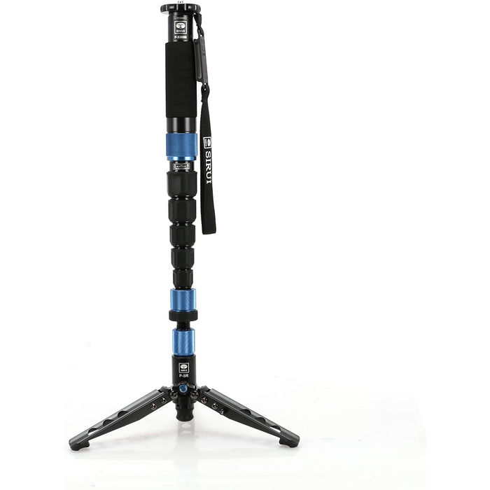 Монопод SIRUI P-324SR+VH-10X з опорною ніжкою і відеоголовою, вуглецевий, 20° нахил, 360° обертання