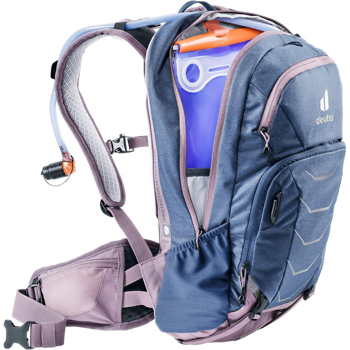 Жіночий велосипедний рюкзак Deuter Attack 14 SL з протектором, 14 л, синій Marine-grape