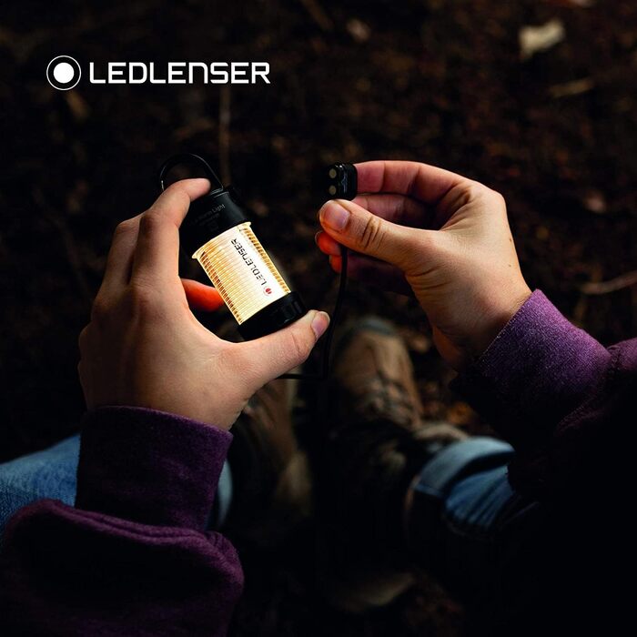 Ліхтар Ledlenser ML4 Warm Light LED, акумуляторний, 300 люмен, до 40 годин, червоне світло, карабін, для кемпінгу та вулиці